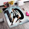 Tappeto Area Rug Non‑Slip Rettangolare Tappetino Pavimento Stampa Artistica Sportiva Giocatore di Calcio Juventus Tappeto Fan di Calcio Tappetino Gaming Camera da Letto Decorazione Casa
