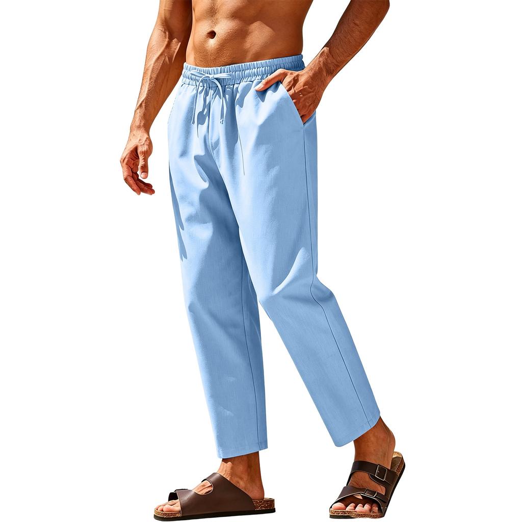 Men's Casual Linen Pants for Spring and Summer Everyday Wear
