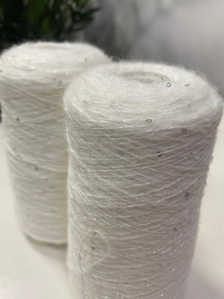 250g Bright Wire Mohair Yarn with Sequins for Crochet Knitting Clothing DIY Dolls Sweater Soft Thin Wool Thread Comfortable Blue