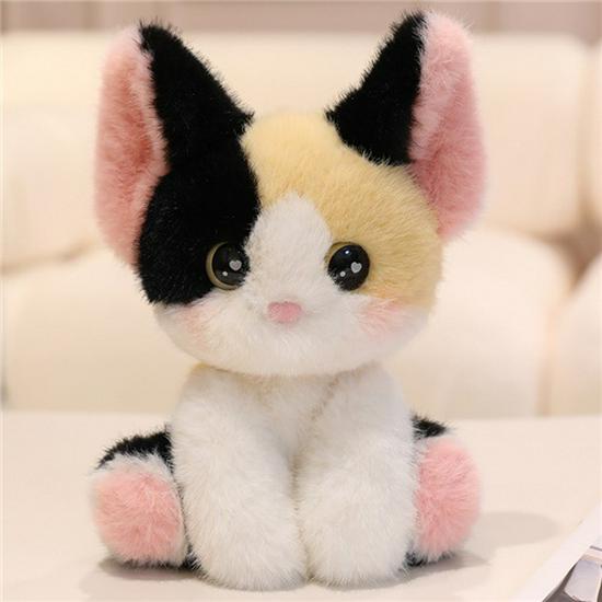 Calico German Cat Plush Toy - Siamese Doll Pillow for Girls, Birthday Gift
