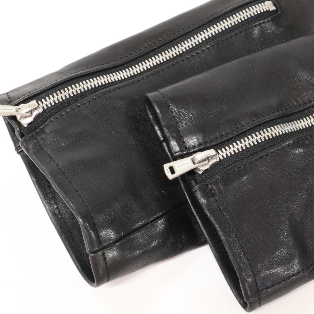 TOMORROWLAND Black Lambskin Leather Single Rider's Jacket Jacket M blackUsed