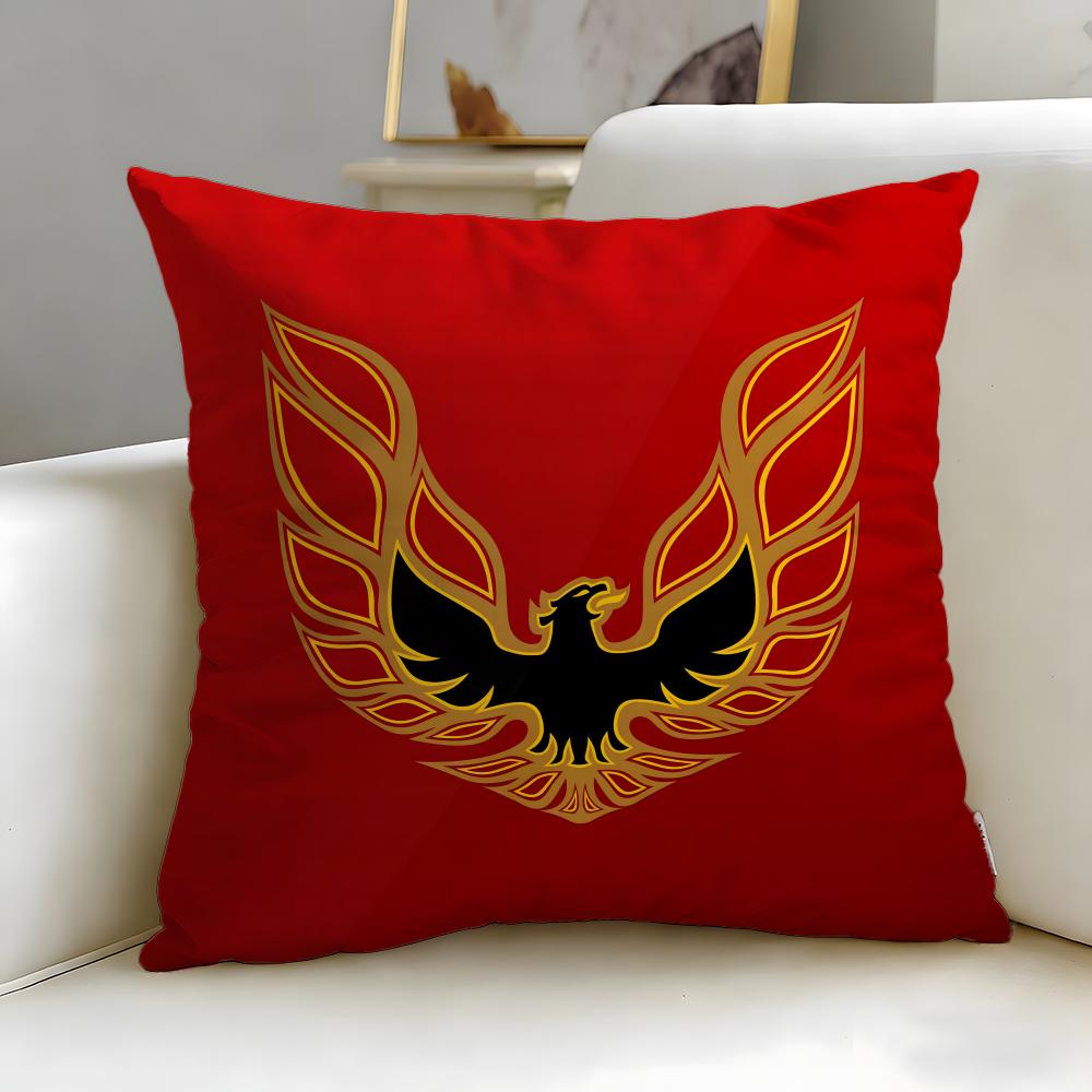 classic car brand Pontiac Cushion Cover Soft EasyWash Pillow Case Versatile for Couch Bed Travel and Office