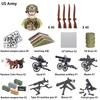 II Wojna Światowa zestaw lalek kolekcja serii wojskowej broń worki z piaskiem Figurki Zabawki do składania Creeper dla Dzieci Zabawki Edukacyjne