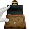 LOUIS VUITTON M68725 flap Monogram reverse leather Portefeuille Daufine Compact Tri-fold wallet Brown leather Women Used