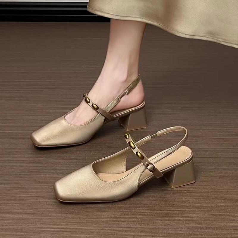 Модные сандалии на высоком каблуке с плетеным верхом и квадратным носком в французском стиле, летняя модная женская обувь из кожи и ткани на среднем каблуке, zapatos mujer