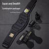 Men's Deadlift and Squat Waist Belt with Wrist Wraps - Professional Back Support Gear Set