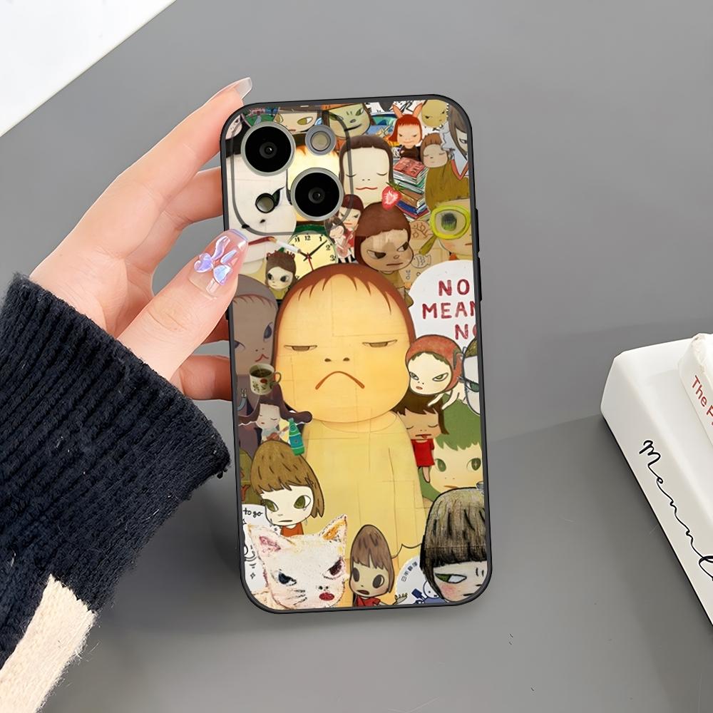 Cartoon Yoshitomo Nara Phone Case For Iphone 17 Air 15 Pro Max 14 Pro 16 Plus 12 13 11 Xr X Xs 8 7 Plus Back Cover
