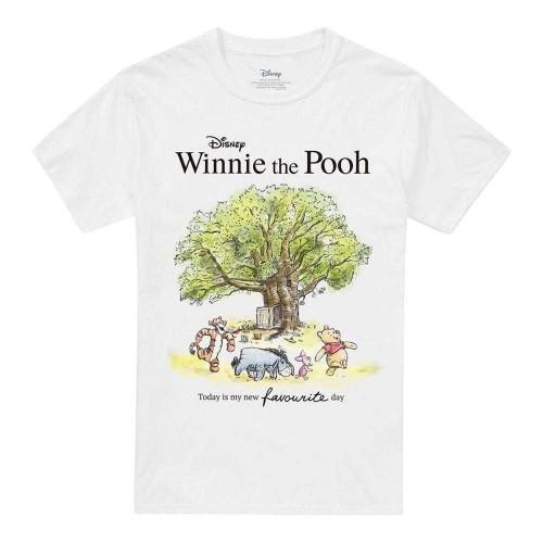 Winnie the Pooh Unisex Adult Today Is My New Favourite Day Poster T-Shirt