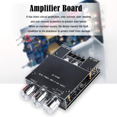 ZK-502MT 2x50W 2.0 Channel Subwoofer Amplifier Board Stereo Audio Speaker Module for Shopping Mall Speaker