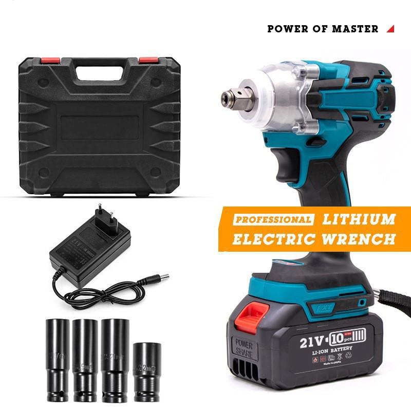 HILDA High Torque Brushless Electric Wrench with Adjustable Torque and Rechargeable Lithium Battery