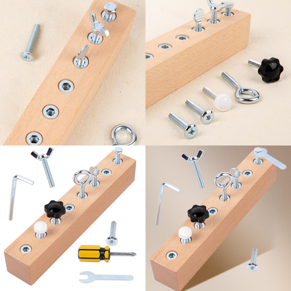 Wooden Screw Driver Toy For Kids Hand Eye Coordination Development Educational Montessori Play