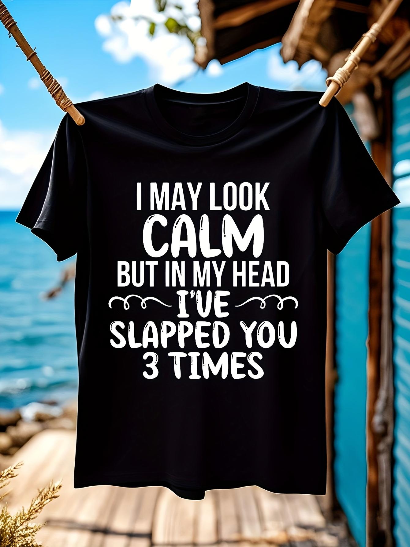 Casual Cotton Tshirt with Sassy Quote Print - Black Short... S