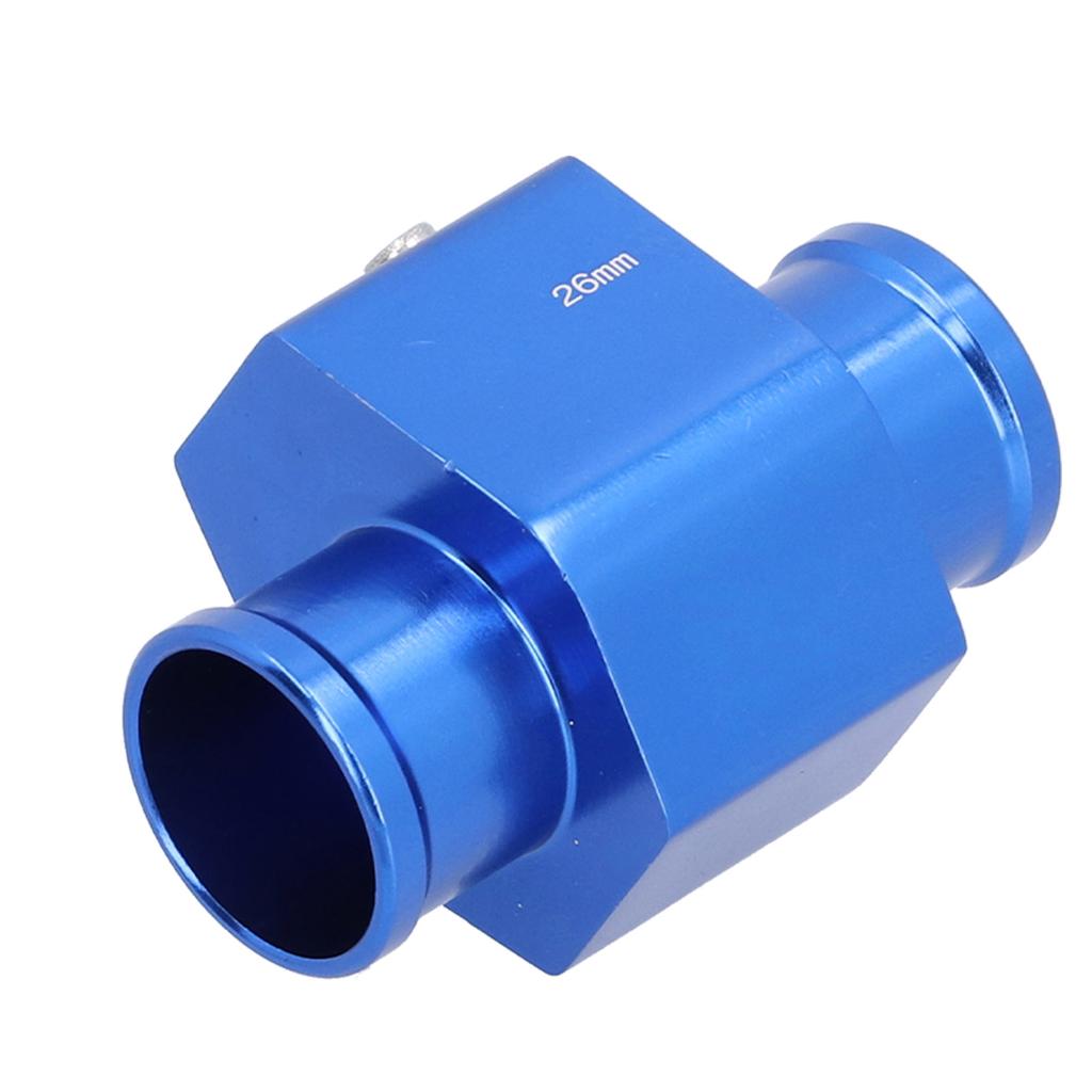 26mm Wassertemperatur Verbindungsrohr Blau Temperatur Schlauchadapter Aluminium Automobilzubehör