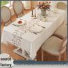 Yingchuang Art Cotton Linen Rectangular Tablecloth Set: Tablecloth, Runner, Mat, Napkin, Dining Chair Cover.