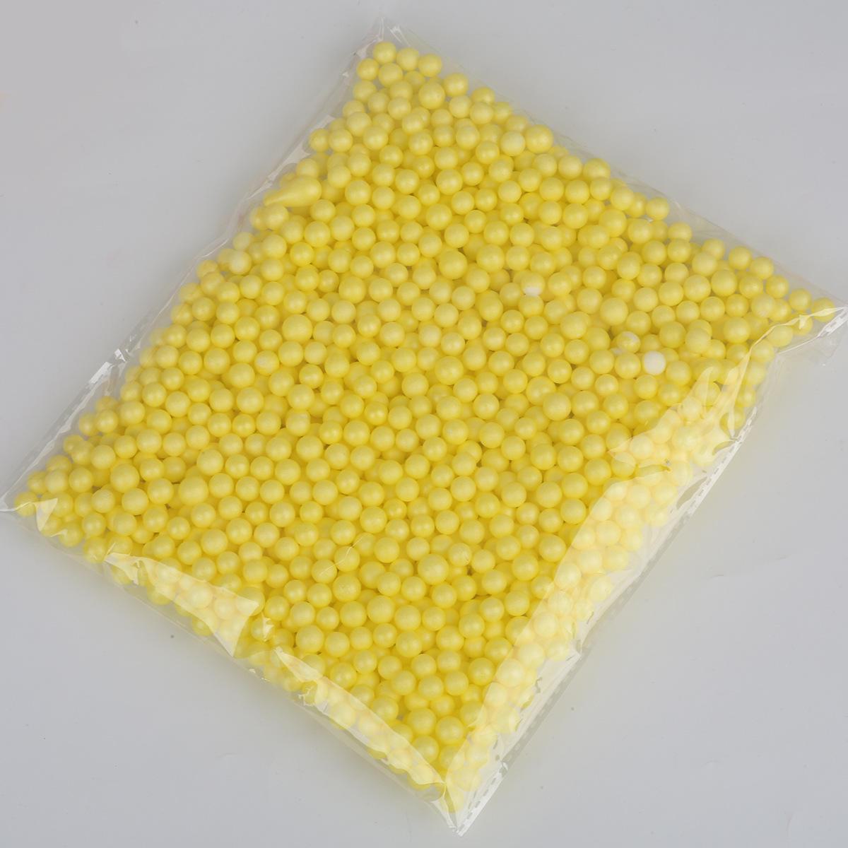 

Красочные шарики из пенопласта для самостоятельного изготовления лизунов и поделок 5-10mm, about 900 pcs/pack жёлтый