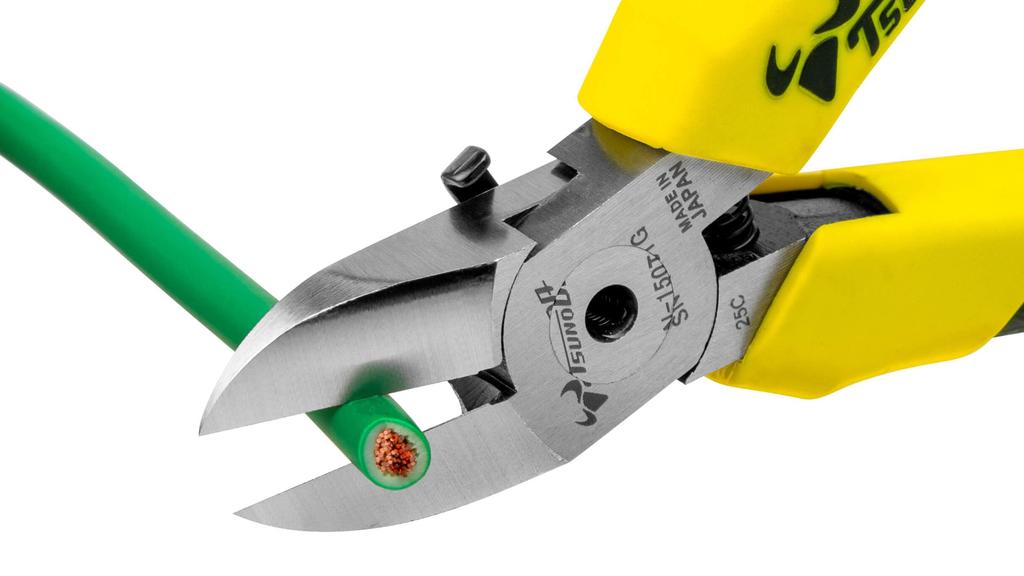 Tsunoda Standard for DIY Round Made In Soft Iron (TSUNODA) Nippers, 150mm, Electronics, Blade, Spring-Loaded, Japan, Wire, 2.0mm, SN-150TG