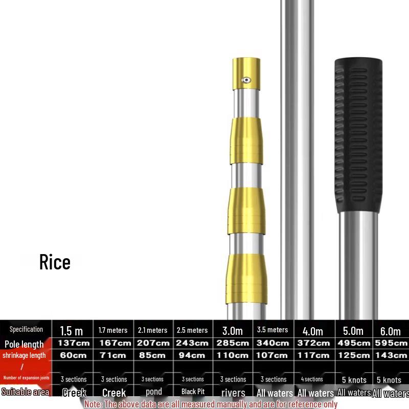 Wangfeng Ret retractable Folding Fishing Landing Net Pole