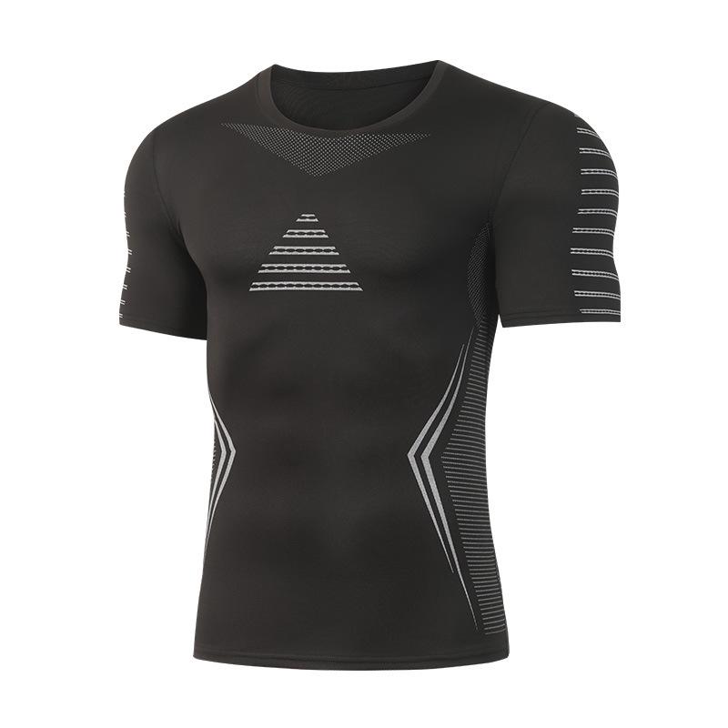 Men's Quick-Dry Athletic Tee - Breathable, Sweat-Wicking, Tight-Fit for Running and Fitness