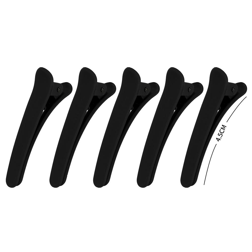 

5 шт. Черные матовые заколки для волос с напылением, бесшовные зажимы для челки, простые заколки для волос, головные уборы, аксессуары для волос для женщин 4.5cm