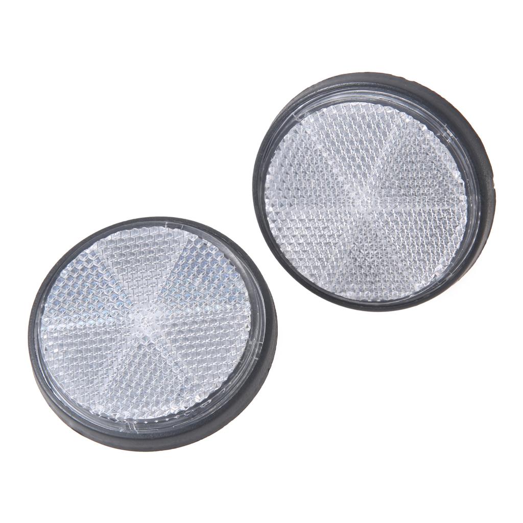 2Pcs Circular Motorcycle Reflector Night Reflective Warning Sticker Circular Self-Adhesive Reflector Safety Sign Signal Strip