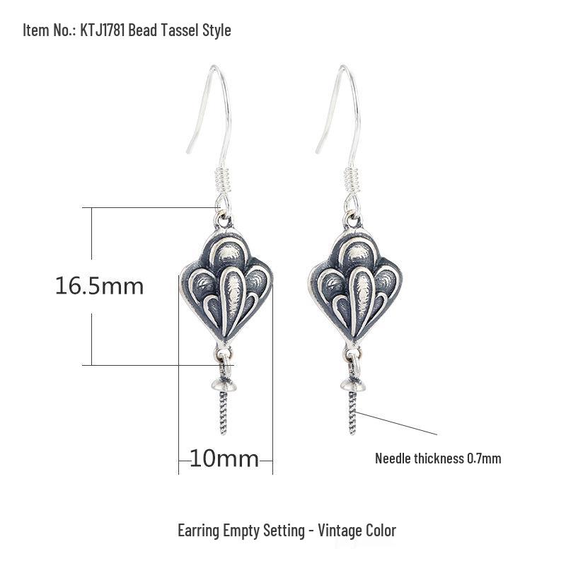 

925 Sterling Silver Butterfly Floral DIY Amber Stud & Dangle Earring Mounts 925 Silver