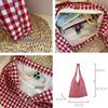 Vintage Plaid Women's Vest Shoulder Bags Large Capacity Female Reusable Shopping Bag Cotton Cloth Schoolgirls Book Tote Handbags
