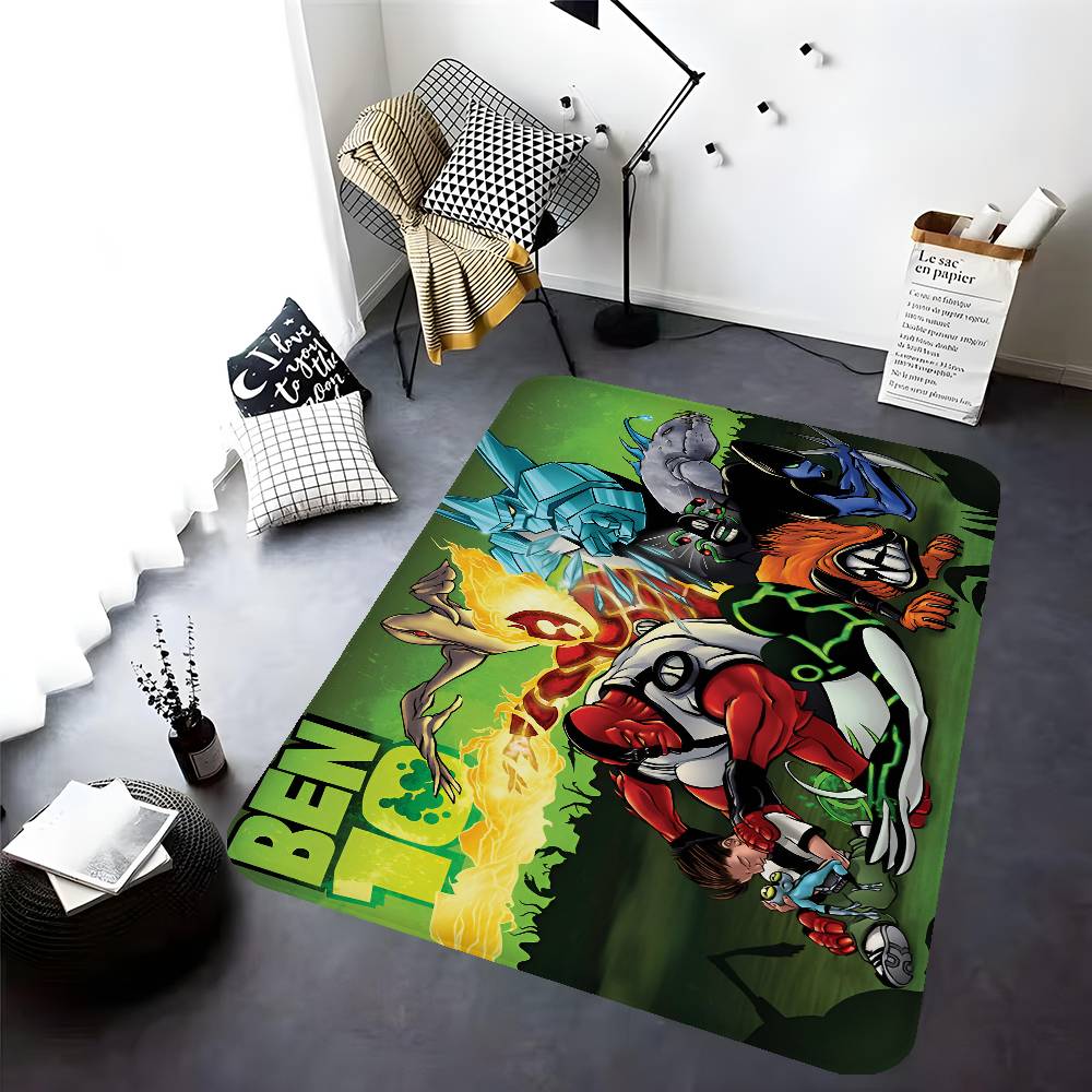 Cartoon B-Ben 10 Fußmatte Nordischer Stil Schlafzimmer Wohnzimmer Fußmatte Zuhause Balkon Rutschfest Alfombra