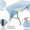 2 Pcs Spandex Table Cover for Standard Folding Tables Universal Rectangle Fitted Tablecloth Protector Wedding Banquet and Party