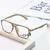 Double Beam Big Frame Square Nearsighted Glasses TR90 Prescription 0 To -6.0 For Women Men