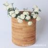 Nordic Decor Home Decoration Accessories Rattan Woven Storage Bucket Do The Vase Pure Handmade Ornaments Natural Wood Furniture