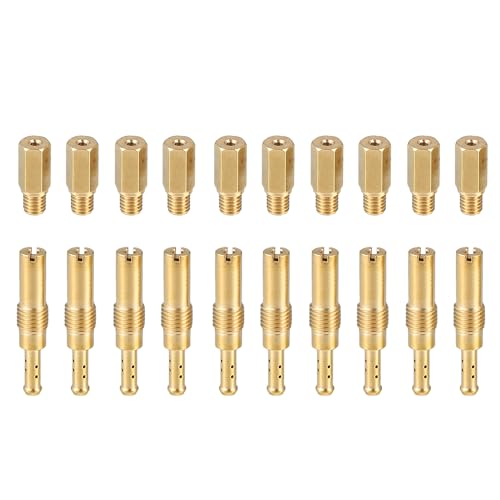 

Motoforti Универсальные жиклеры карбюратора мотоцикла Главные жиклеры холостого хода Распылители 100 105 108 110 115 120 125 130 135 140 Прочный металл Золотистый оттенок 20 шт.