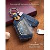 for Cadillac Key Fob Cover Leather Car Key Case keychain Smart Key Fob Holder Compatible for -2024 Cadillac Escalade CT5 CT6 XT4 XT5 C8 Corvette