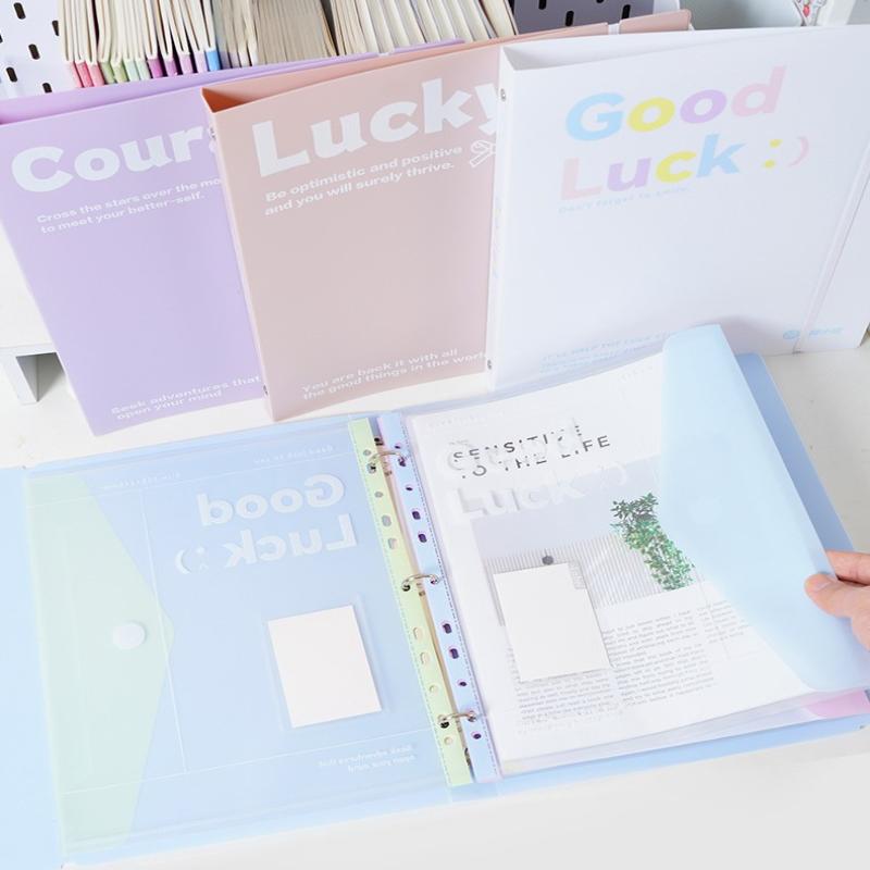1/4/5Pcs A4 File Folder Transparent Detachable Data Book Students Stationery Office Storage Booklet School Office