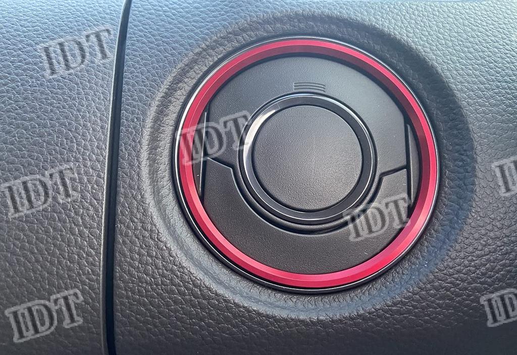 IDT Custom Red Aluminum Air Conditioner Ring with Mini Cloth JF3 JF4 Air Conditioner Cover Interior Panel Front Bezel Air Conditioner Cover Diffuser