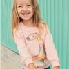 Autumn 2025 Girls' Round Neck Long Sleeve Sweatshirt In Terry Fabric