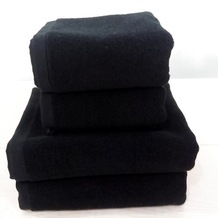 5 piece 100% Cotton Black Face Towel No Fading Bath Towels Large Men's Beach Towel for Hotel Corporate Gift DropShip Available