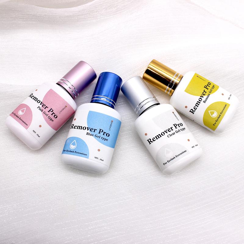 Klarer Gel-Entferner Pro Wimpernverlängerungskleber 15g Wimpernverlängerungskleber Korea-Entferner Falsche Wimpern-Make-up-Tools Blaue, rosafarbene Banane