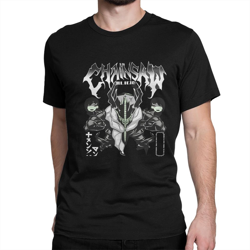 Chainsaws Man Rezes  T Shirt Summer Hipster T Shirts Men's Cotton Comfortable Clothing Short Sleeves Streetwear Tshirt