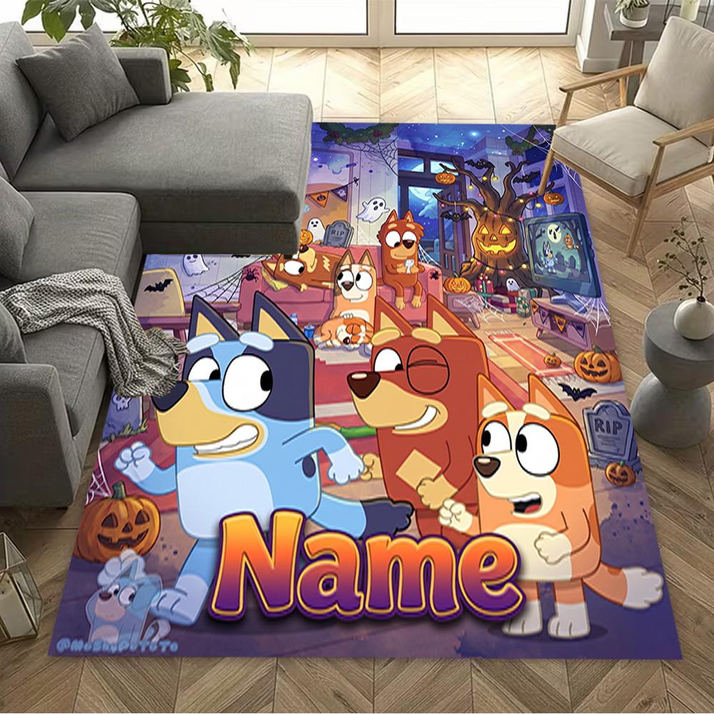 Halloween Night Adventure Personalized Text Area Rug Perfect for Entryway Bedrooms Foyer Hallway Anti-slip Rug Office Home Decor