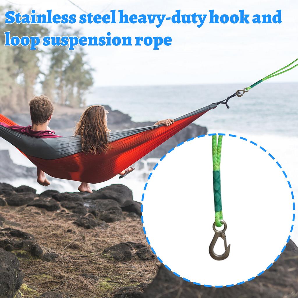 1.2m Stainless Steel Heavy Duty Hook And Loop Swing Suspension Rope Hammock/ Hanging Chair Connection Rope Outdoor Swing Yoga Rope