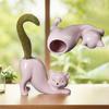 Ceramic Cat Shape Succulent Planter with Drainage Hole Cactus/Flower Container Garden Pots for Home Office Desk Windowsill Decor