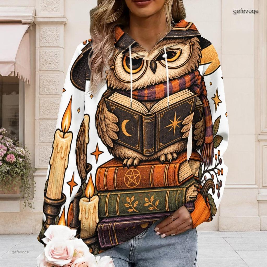 Plus Size Womens Drawstring Hooded Sweatshirt Long Sleeve Loose Soft Casual Leisure Street Daily Top