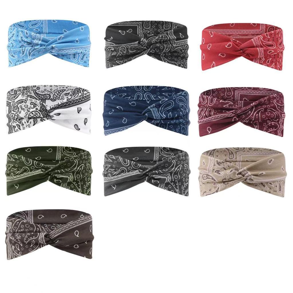 Bohemian Yoga Sweat-Absorbing Wide Headband