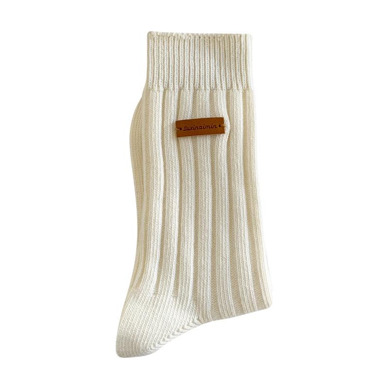 5 Pairs of Female Spring and Autumn New Style Small College Wind Pipe Pile Socks