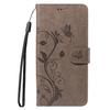 For Sony Xperia 10 VI PU Leather Cases Flower Pattern Wallet Stand Phone Cover with Strap