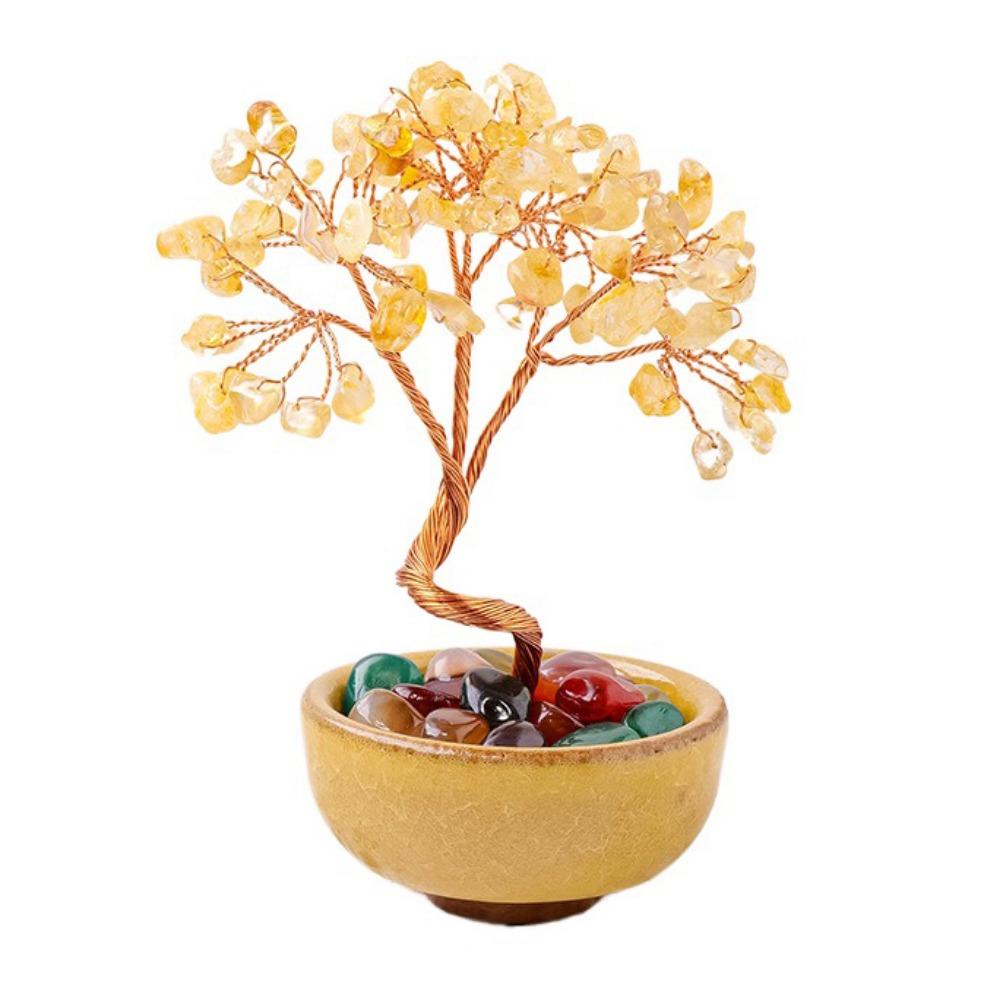 Handmade Fortune Crystal Ornaments Decorative Simulation Tree Ornament  Birthday Gift