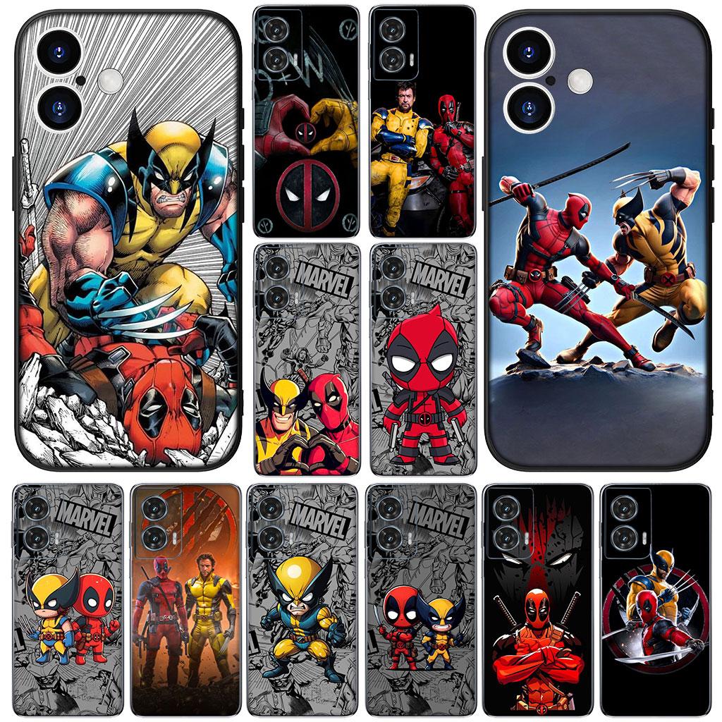 Wolverine Marvel Deadpool Casing Phone Cover for Apple iPhone 16 15 14 11 Pro Max 7 8 Plus SE2 SE3 SE 2022 2020 Case