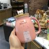 High Looking Cute Cat Mug Water Cup Creative Ceramic Spoon Office Home Use Men and Women Drinking Water Cup
