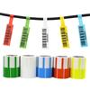 P-Type Color Self-Adhesive Cable Labels, 84x26mm & 70x24mm, Synthetic Paper for Network and Power Cords