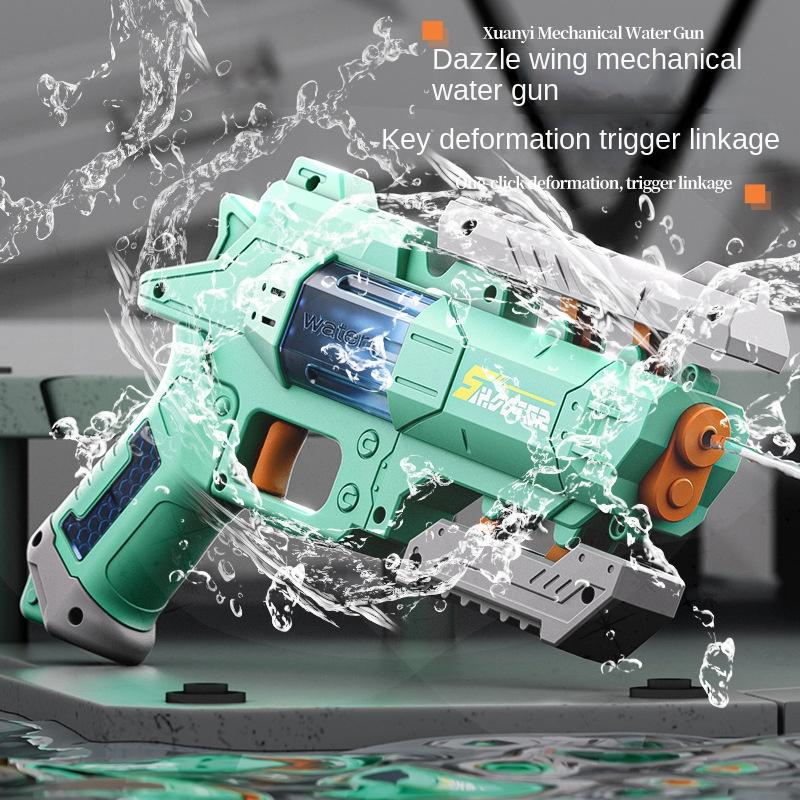 Non-Toxic New Left Wheel Water Gun With Transformable Manual Firing For Outdoor Continuous Water Play Toys For Children And Children In Summer